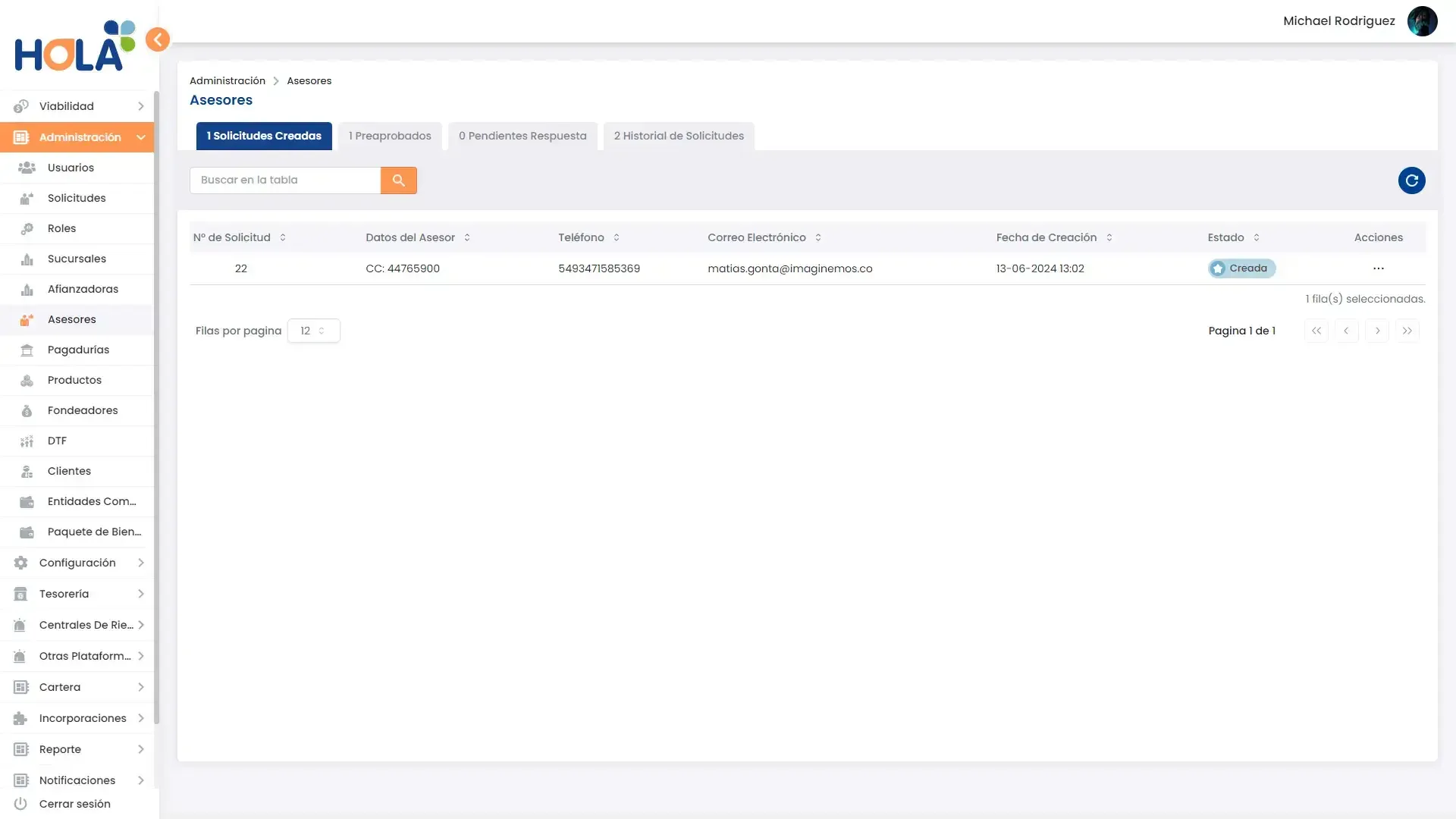 Hola Advisors screenshot